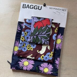 BAGGU Multicolor Floral Pouch Set
